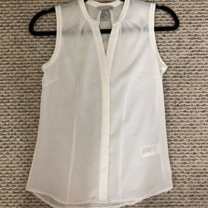 White Formal Sleeveless Shirt (NEW)